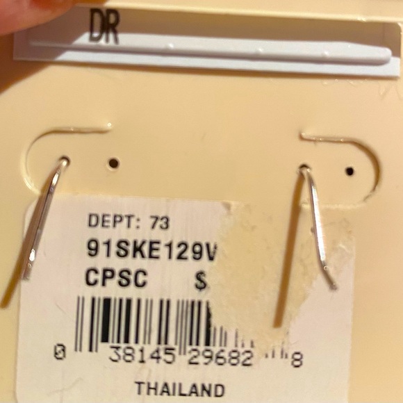 NWT • Tigers Eye drop style pierced earrings, Sterling Silver - Picture 5 of 5